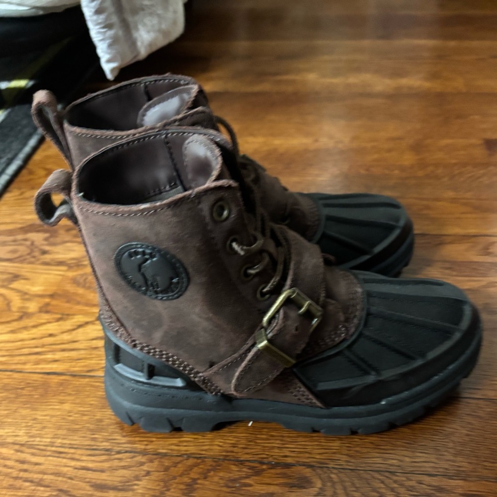 Polo by Ralph Lauren Brown and Black Kids Duck Boots